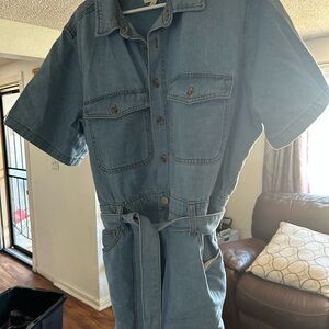 Universal Thread Blue Denim Jumpsuit